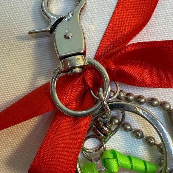 Upcycled Coach Keychain/Bag Charm with Strawberry Shortcake - Picture 11 of 11